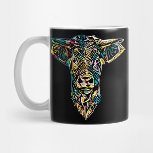 colorful cow lines Mug